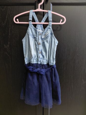 Robe à bretelles jeans et tulle doublé IKKS taille 3 ans