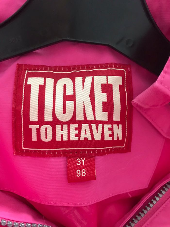 coupe vent mi long rose de marque à capuche « ticket to heaven » - photo numéro 3