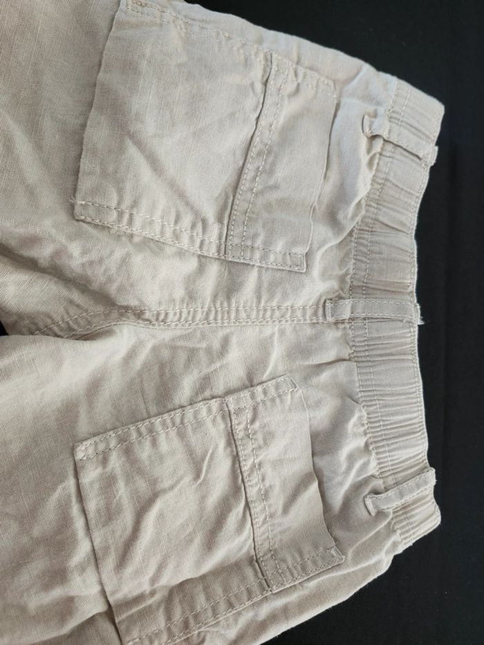 Ensemble été garçon polo blanc bermuda lin beige ceremonie okaidi 3 ans - photo numéro 8