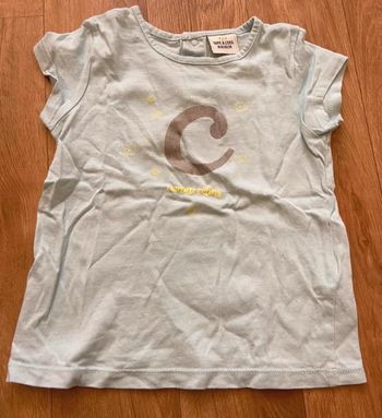 T-shirt turquoise fille 18M