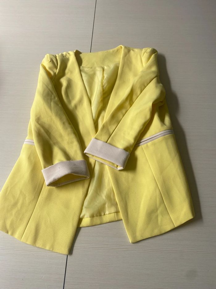 Veste blazer jaune - photo numéro 3