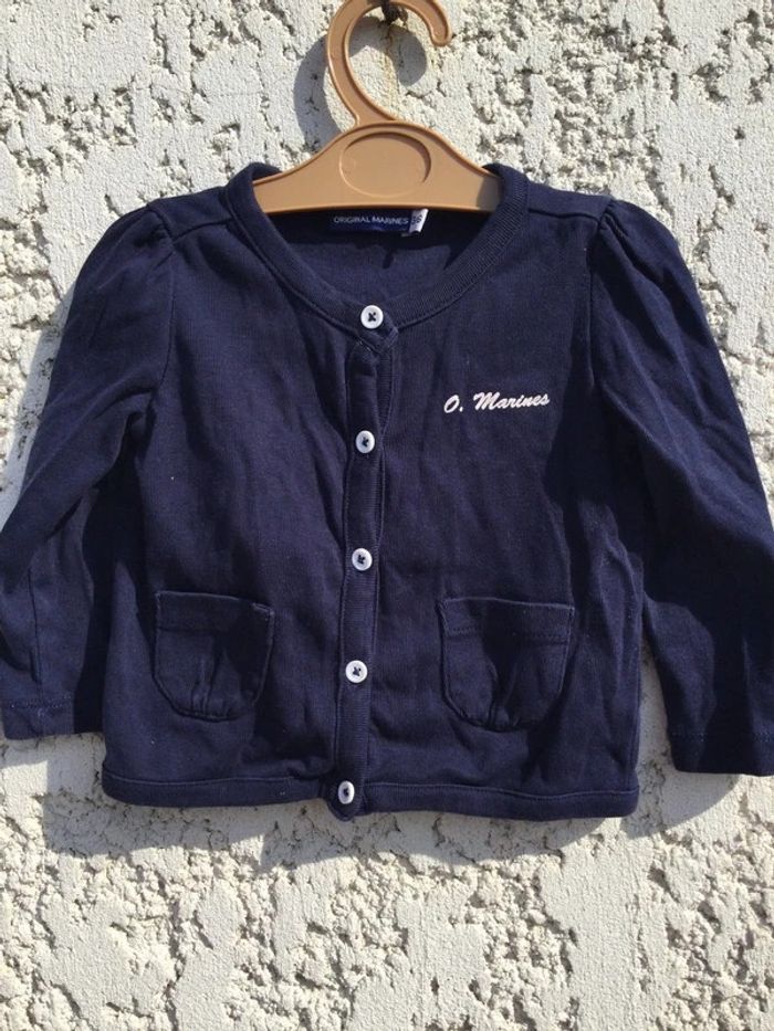 Gilet original marine 3/6 mois - photo numéro 2