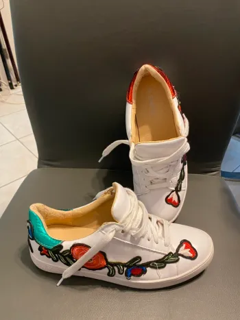 superbe chaussure tennis basket simili cuir shein  38