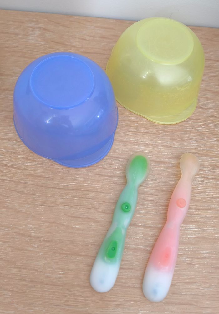 🌿 Lot de 2 bols bébé avec poignées + 2 cuillères thermosensible - Plastorex / Bébé Confort 🌿 - photo numéro 7