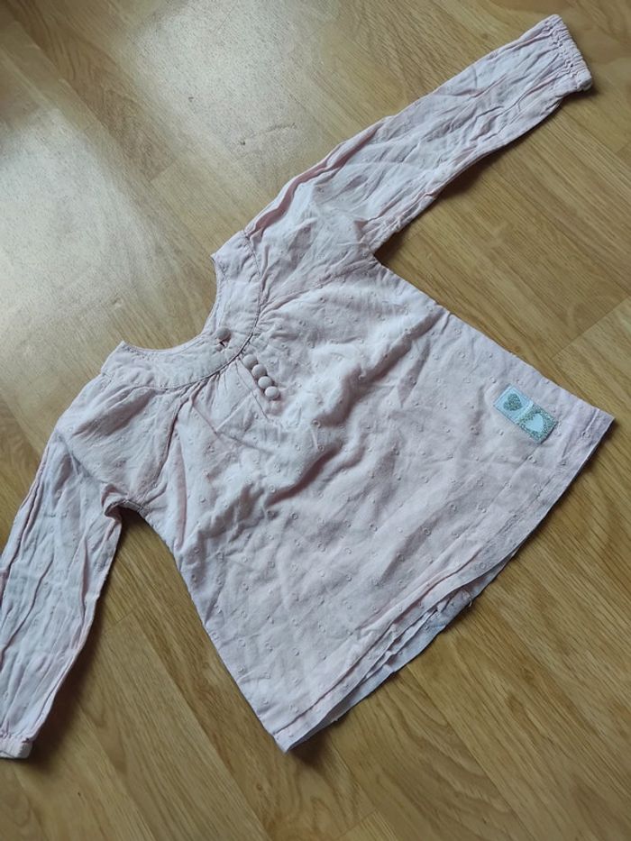 Chemise manches longues fille 18mois - photo numéro 2
