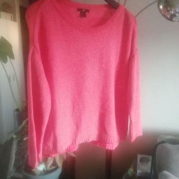 🌸Pull oversize de couleur corail /rose Taille 38 "H&M" 🌸
