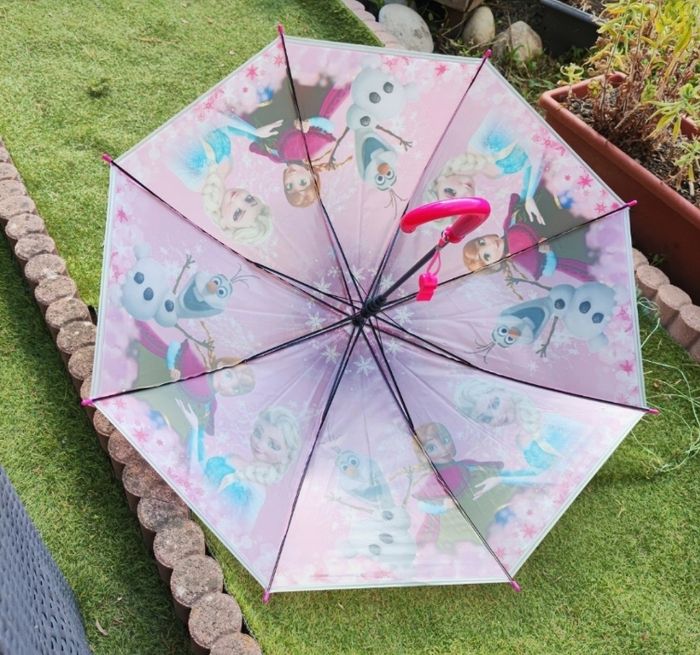 Parapluie reine des neiges rose pour enfant - photo numéro 7
