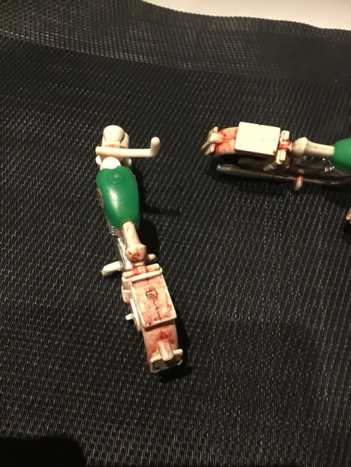 Playmobil lot 3 motos police vintage en l’état coloriées pour pièces - photo numéro 4