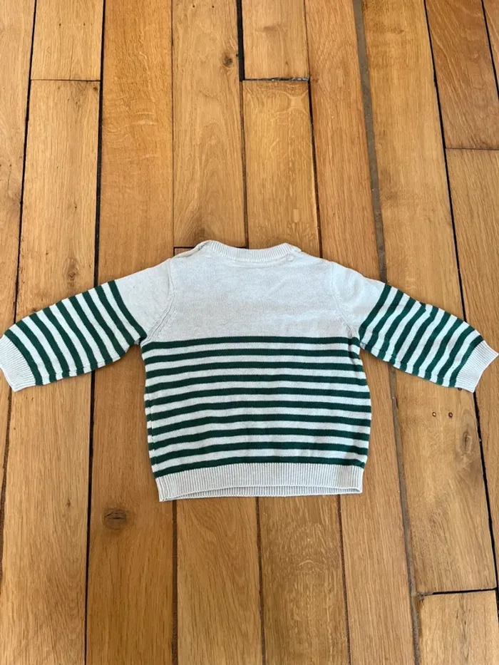 Pull marinière vert - photo numéro 4