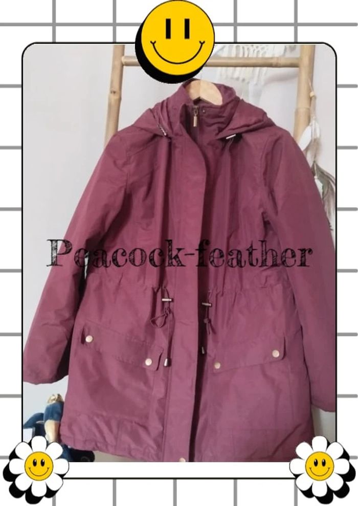 Manteau Parka bordeaux 40/42 atlas - photo numéro 2