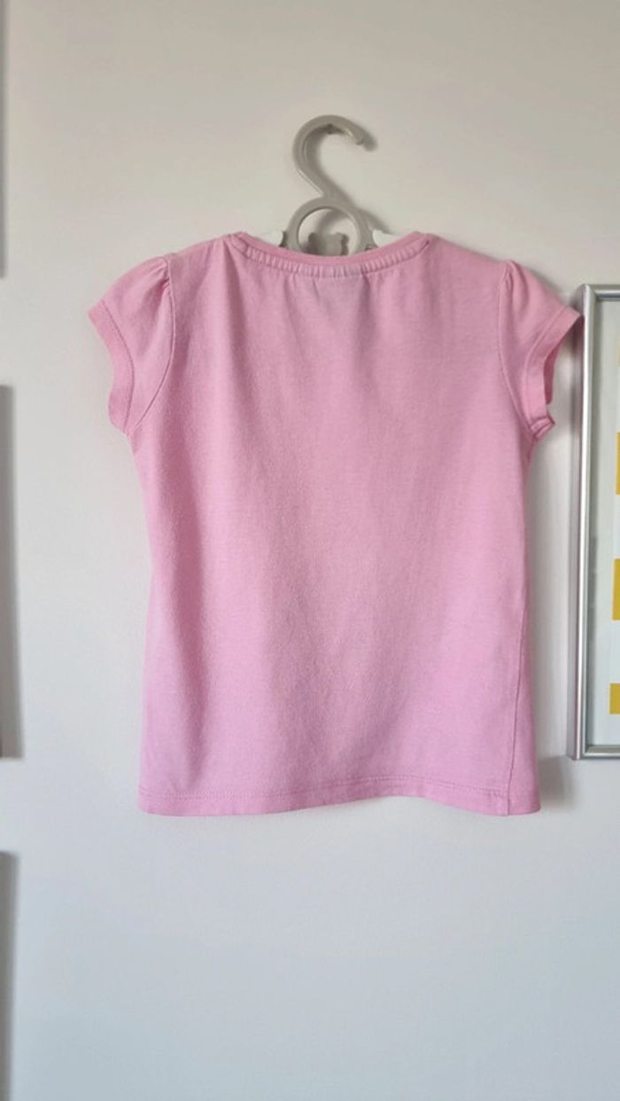 T-shirt disney rose la reine des neiges pailleté taille ans - photo numéro 2