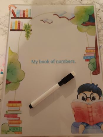 Montessori livret de chiffres en anglais