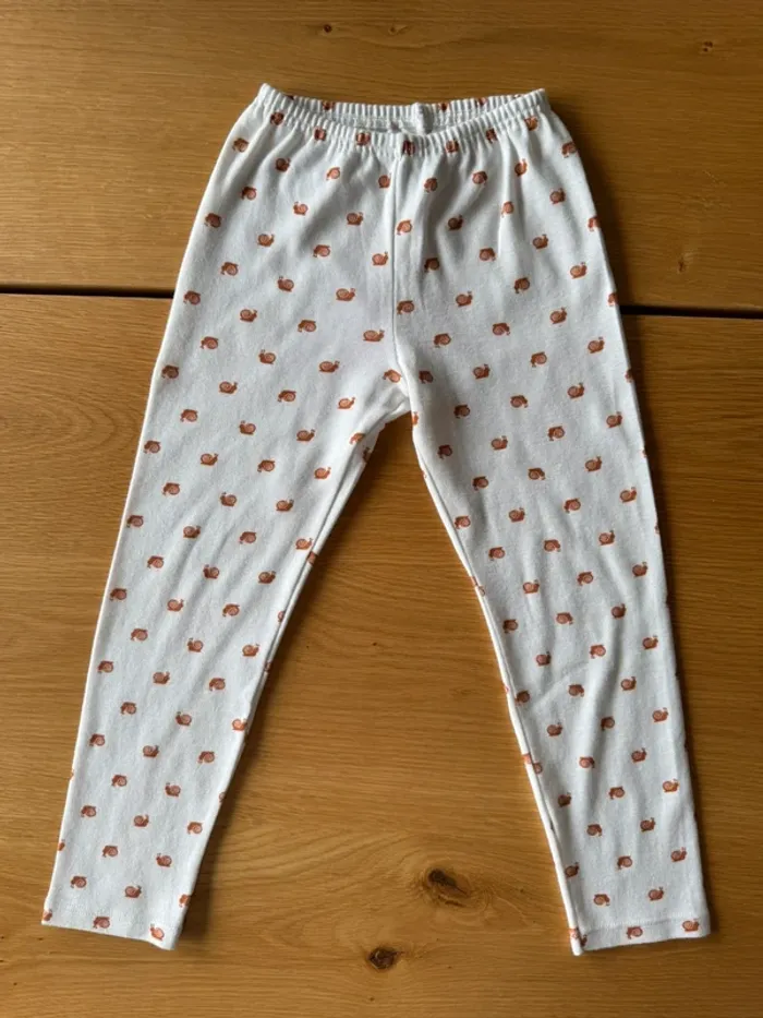 Pyjama 2 pièces ML en coton léger rose pâle et blanc thème escargot 🐌 - Taille 4 Ans - photo numéro 10