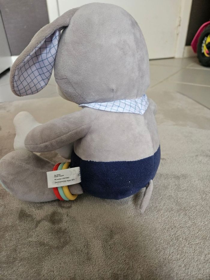 Peluche d'éveil avec grelot , hochet et miroir - photo numéro 2