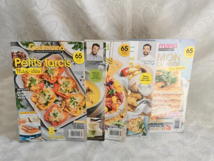 Lot de 5 magazines "Gourmand – La meilleure façon de manger"