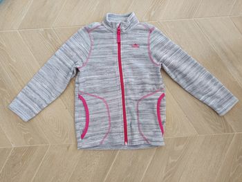 Gilet zippé polaire gris Quechua 5 ans