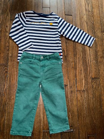tshirt cadet Rousselle et jeans Zara 24 mois