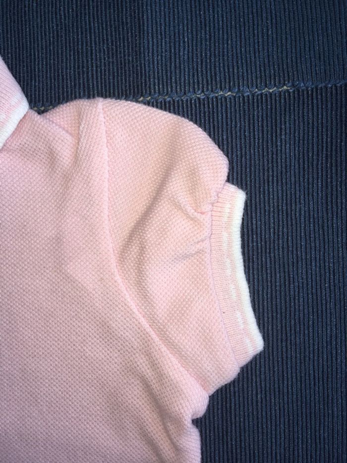 Polo rose et blanc Cyrillus 9 mois. - photo numéro 3