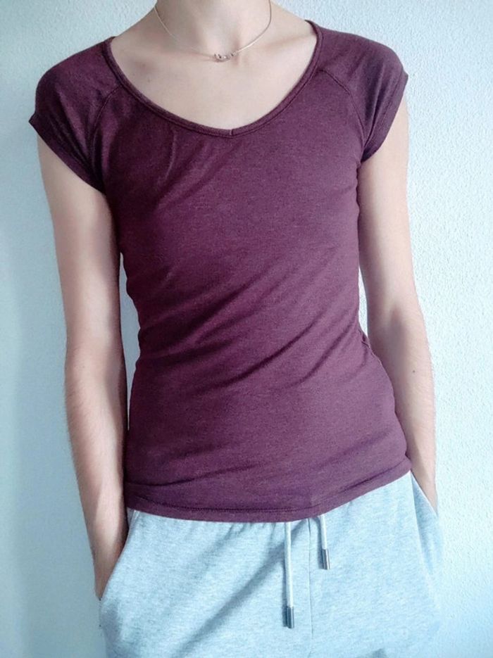 Tee-shirt slim sport magenta / Domyos - 36/S