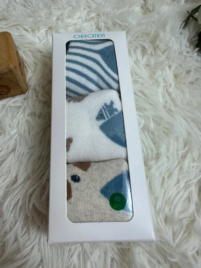 Lot de 3 paires de chaussettes Obaibi taille 10-12 - photo numéro 3