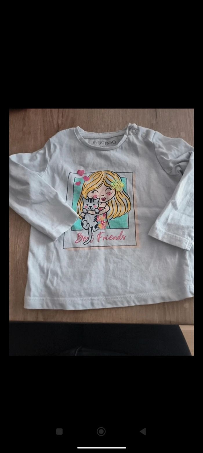 Tshirt manche longue in extenso 12 mois