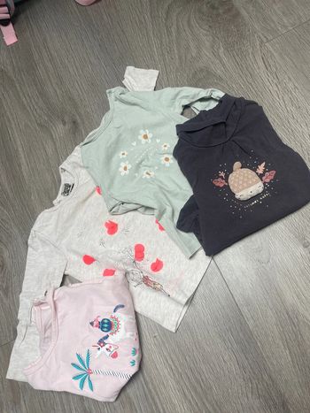 Lot 4 tee shirt ML 9 mois