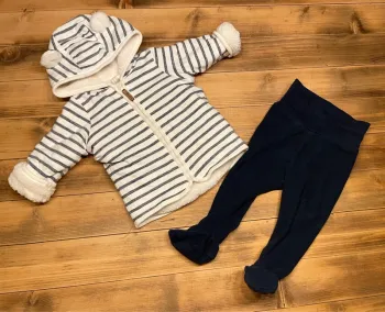 Joli ensemble bien chaud legging et veste polaire 9 mois