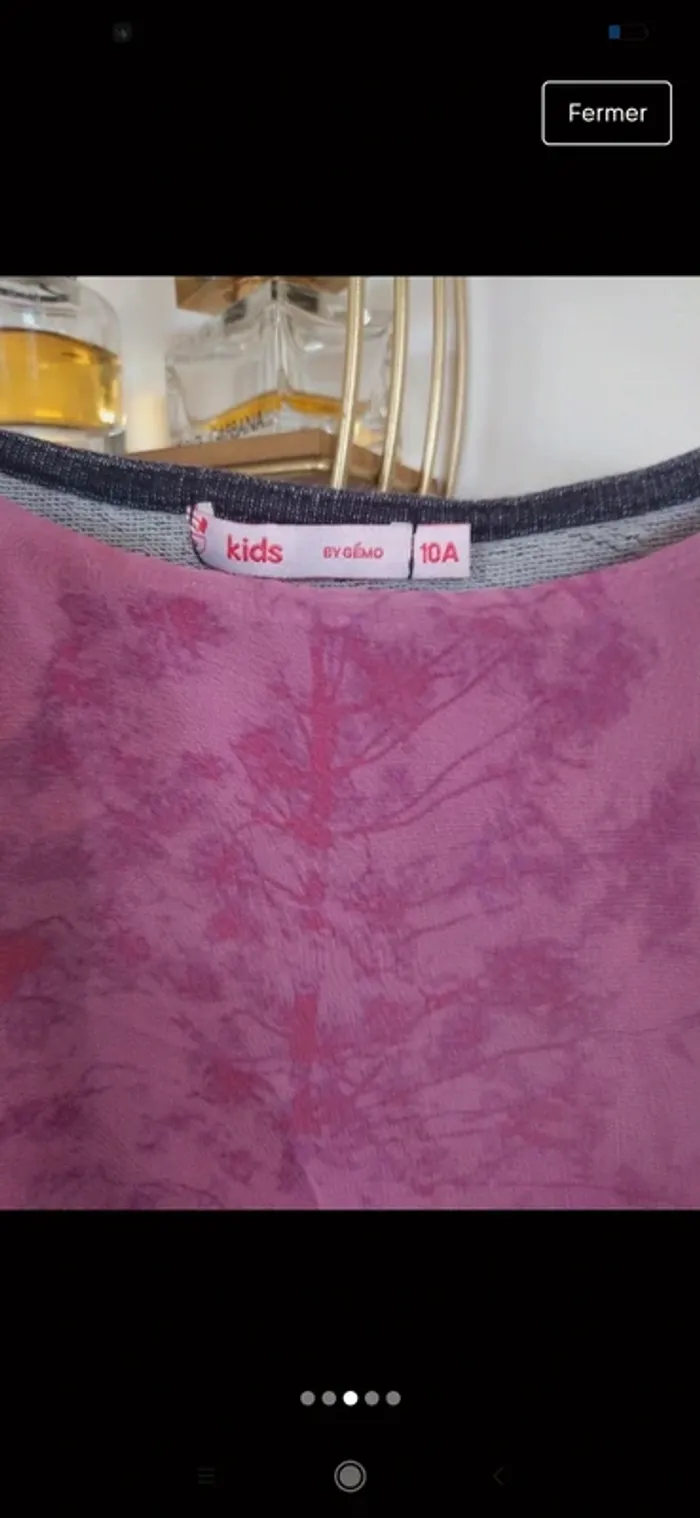 Robe violet💜 dorée Filles 10 ans Gémo - photo numéro 3