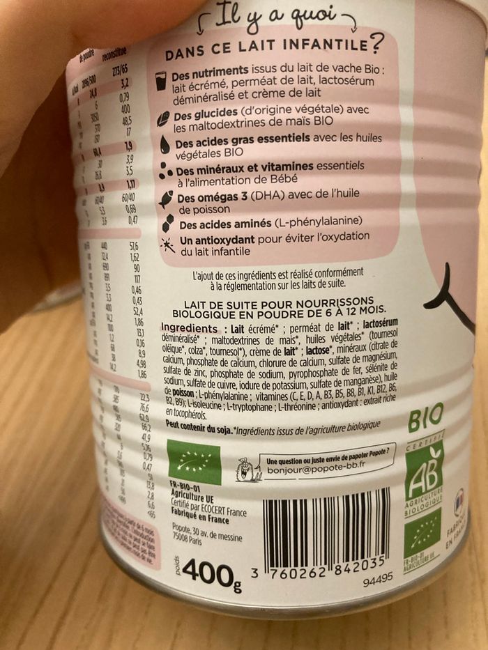 Lait infantile 2ème âge - photo numéro 2