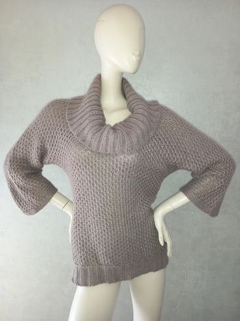 pull en maille mauve et fils brillants mauve bonobo taille 40/42