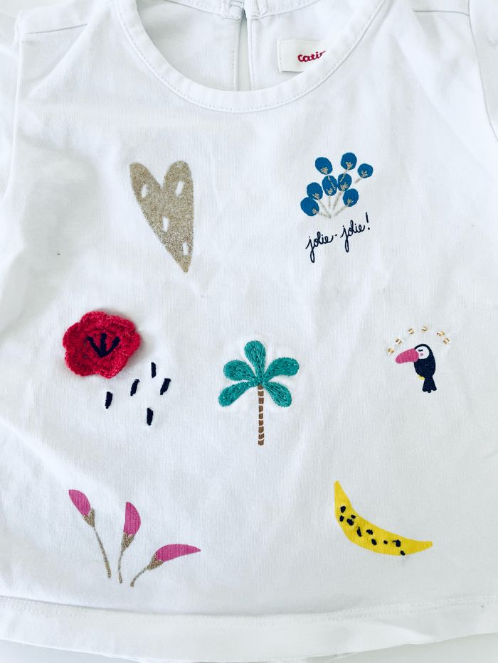 Tee-shirt Catimini , taille 6 mois - photo numéro 3