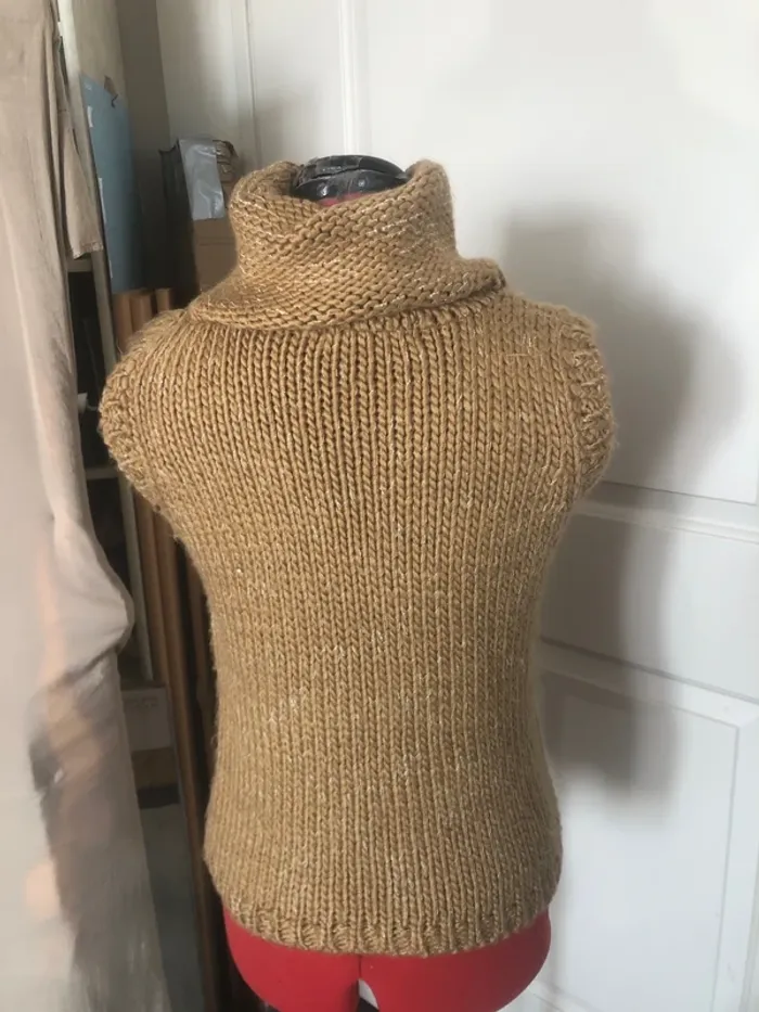 Pull col roulé sans manches T36/38 femme 👚 - photo numéro 3