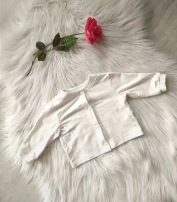 Cardigan gilet sweat en coton bébé fille 12 mois petits pois