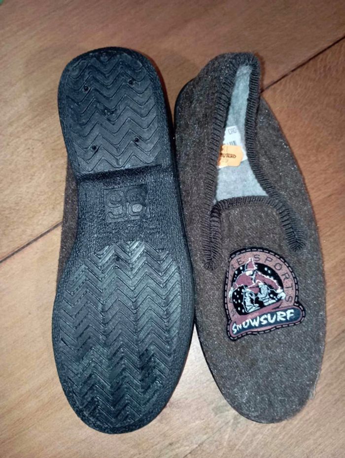 Pountoufle femmes marron taille 36 marque nature sport neuf avec étiquette - photo numéro 3