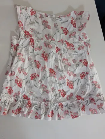Blouse chemisier tunique fleuri Verbaudet 2 ans 86 cm