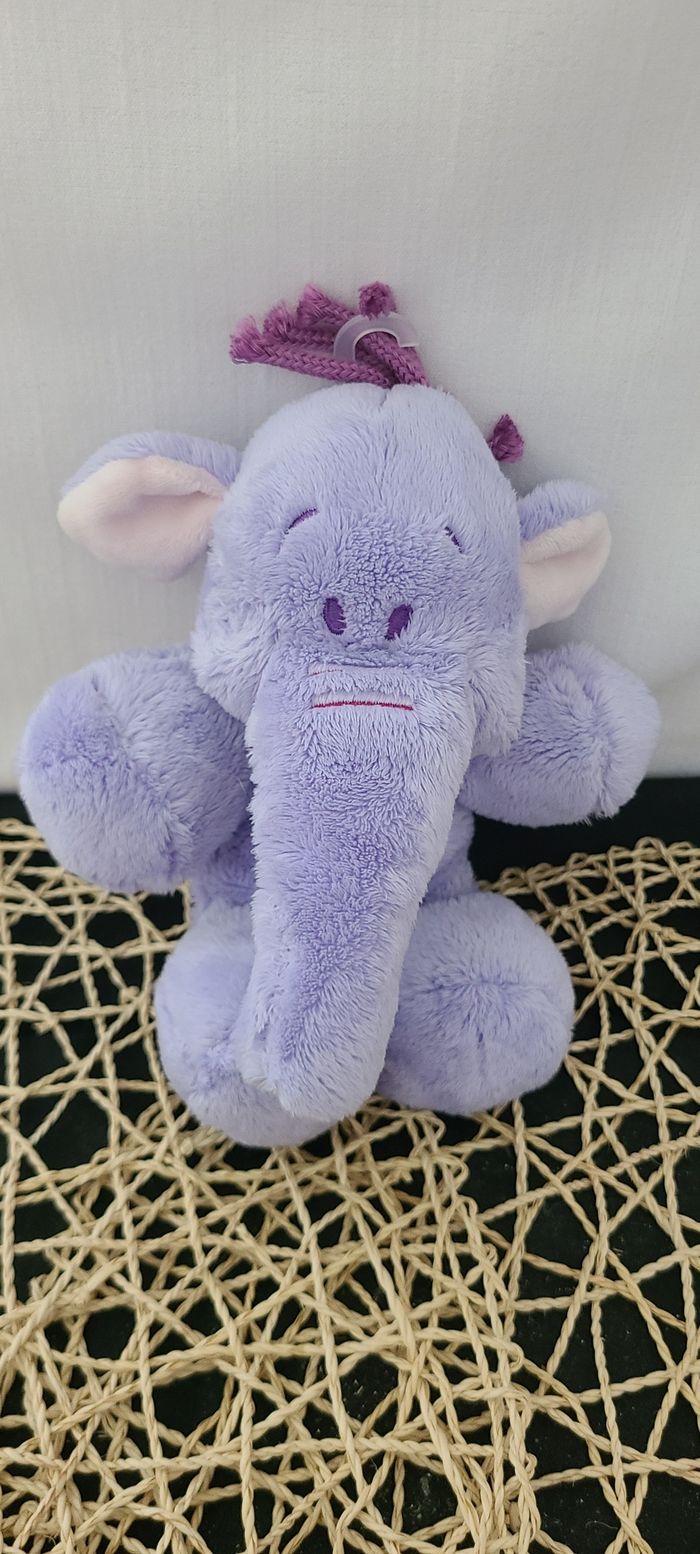 Doudou Eléphant mauve éléphant  Lumpy Winnie Disney Nicotoy