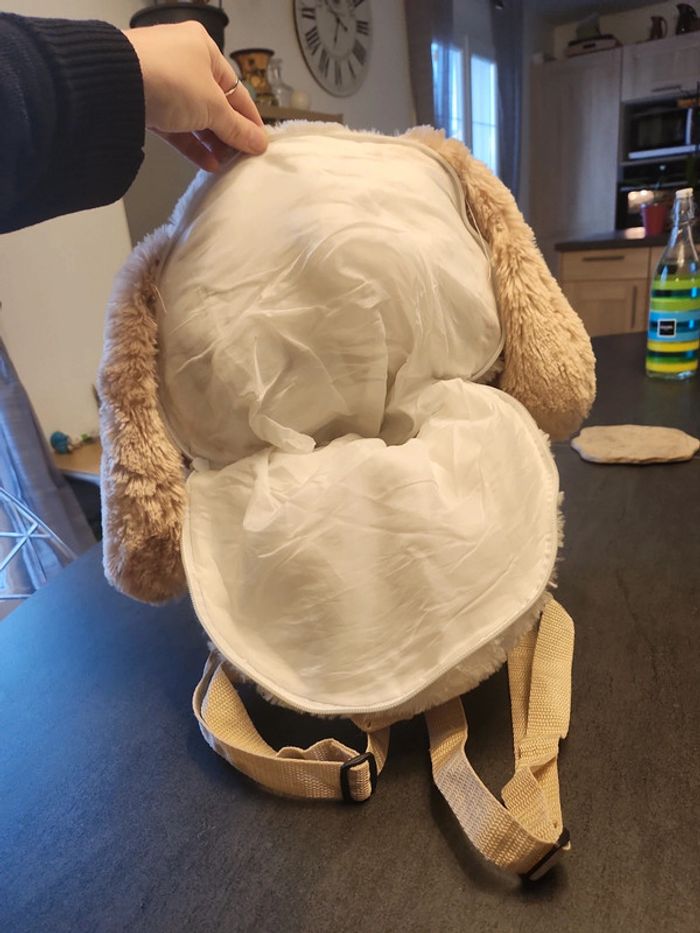 Gros sac à dos doudou lapin - photo numéro 4