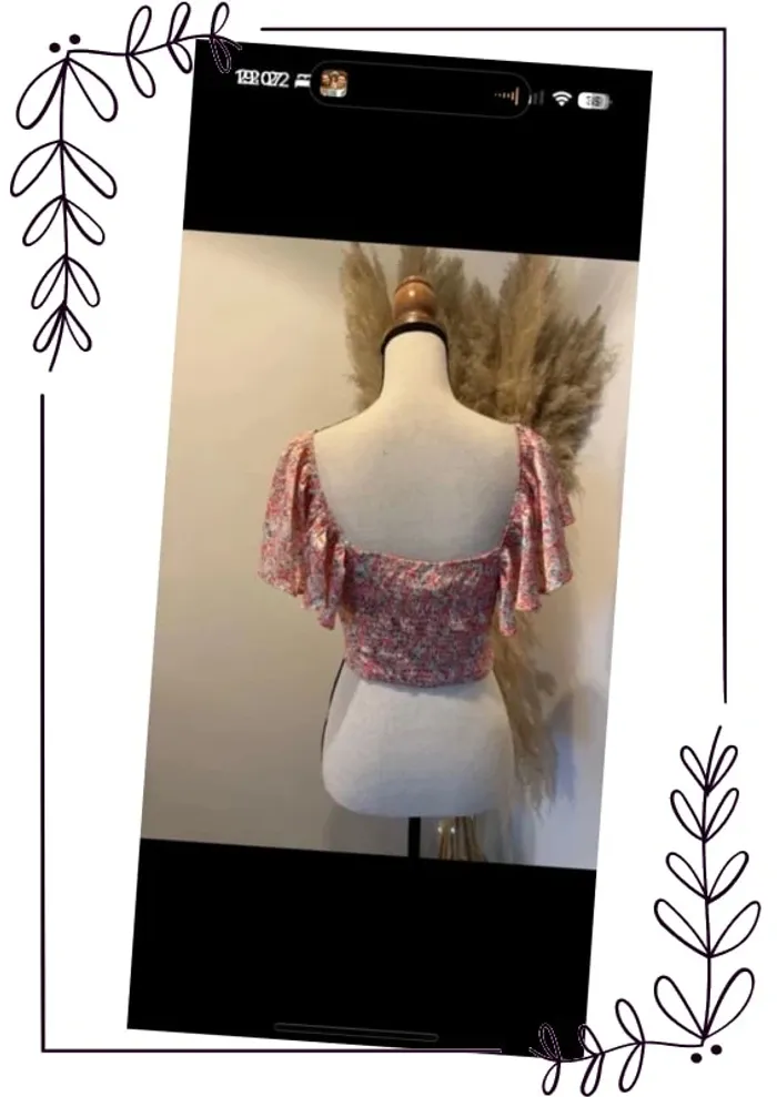 Top court d’été fleuri - photo numéro 4