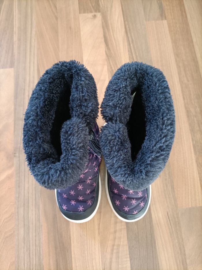 Bottes de neige ski violet bleu marine étoile 23 - photo numéro 3