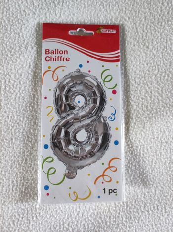 Ballon 8 argenté