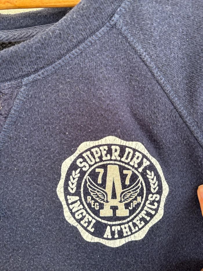 Pull bleu marine Superdry Athletics taille M - photo numéro 2