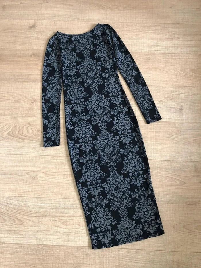 Robe noire et argentée mi longue Boohoo taille 36 jamais portée - photo numéro 12