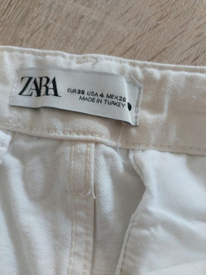Jeans blanc Zara - photo numéro 4
