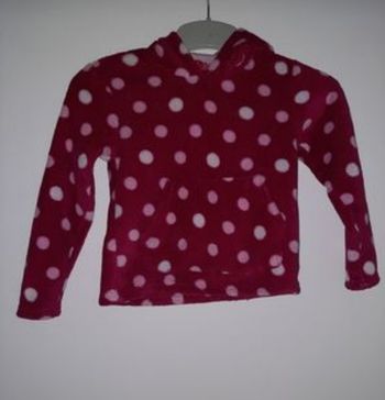 Sweat à capuche tissaia taille 5 ans pois