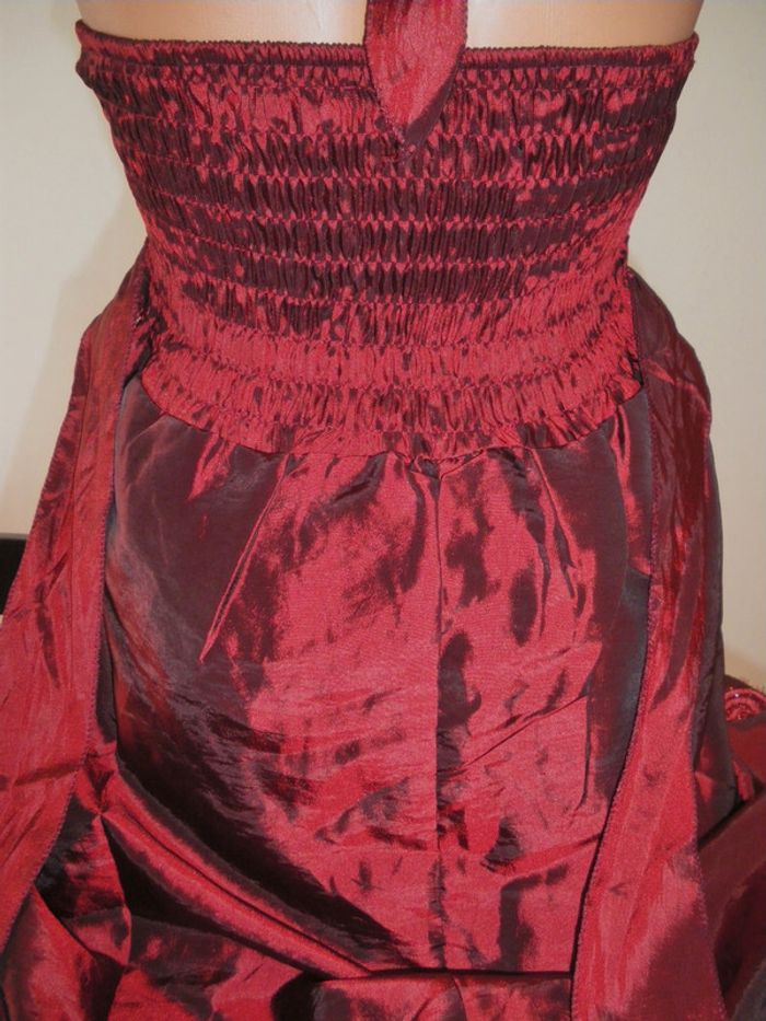 robe bordeaux soyeux taille M - photo numéro 7