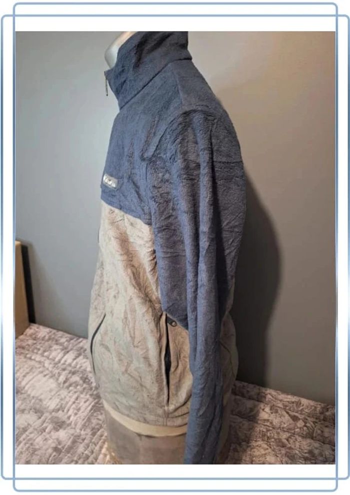 polaire full zip columbia bleu et gris homme - taille L (274) - photo numéro 6