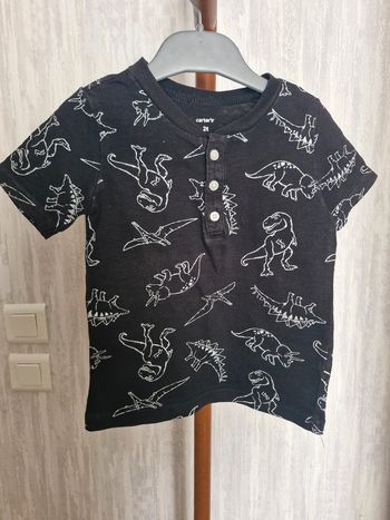 🎯 T-shirt manches courtes garçon - Carter's - Taille 2 ans - Coton