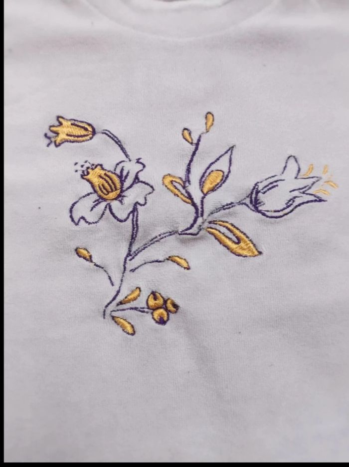 Grenouillère en velours lilas Bébé Wapi fille 6 mois - photo numéro 2