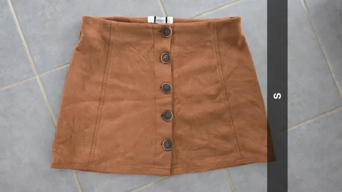 Jupe marron daim