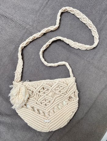 Sac à bandoulière macramé coton et tissu Roxy